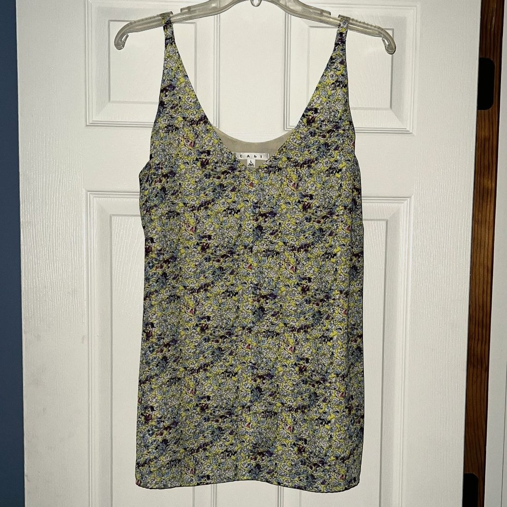 CABi #275 Scatter Floral Print Cami/Tunic - EUC